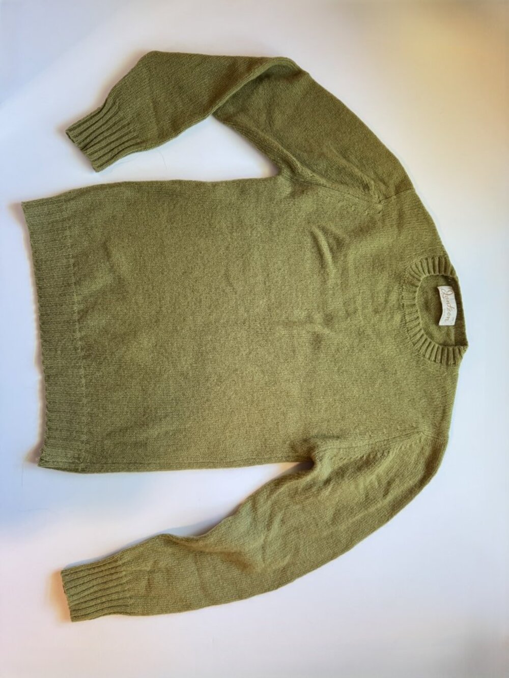 Vtg 1960's Olive Green Wool Jantzen Pullover Sweater sz XS